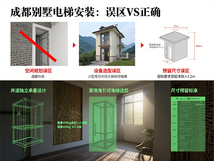 成都別墅電梯 成都別墅電梯安裝注意事項(xiàng)：避免哪些常見(jiàn)誤區(qū)？